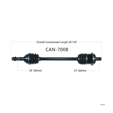 Wide Open OE Replacement CV Axle for CAN AM REAR COMMANDER CAN-7008
